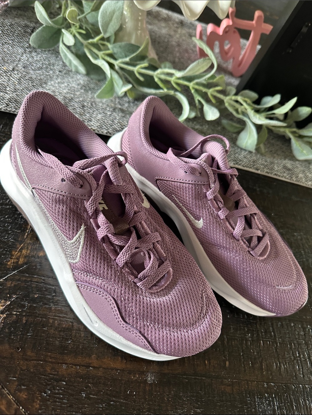 Nike Women's Athletic Sneakers in Dusty Mauve and White